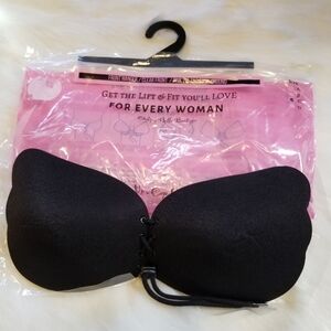 Womens black bra C Cup self adhesive